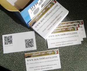 Route 66 Business cards